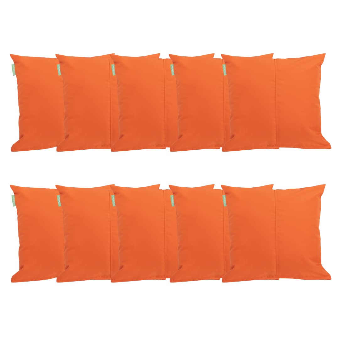 Gardenista Large Garden Scatter Cushion | Water Resistant Hollowfibre Filled Outdoor Seating Furniture Pillow | Great for Patio Rattan Chairs | Comfy & Lightweight (10, Orange)