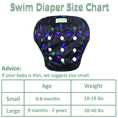 image for wegreeco Baby & Toddler Snap One Size Adjustable Reusable Baby Swim Di