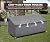 PATIOASIS Outdoor 3 Seater Outdoor Sofa Cover Grey 87 Inch Long Waterproof Heavy Duty 600D Oxford Patio Deck Furniture Covers for Loveseat All Weather Resistant Ripproof 37in Deep Outside Sofa Cover
