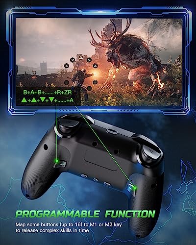 Voyee S08 Switch Controller Compatible With Switch/Switch Lite/Switch Oled/Windows/Ios/Android, Rgb Lightning Programmable 1000Mah Wireless Switch Pro Controller thumb #2