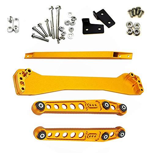 Control Arm TBVECHI Rear Lower Control Arm Subframe Brace Tie Bar Fit for 1996-2000 Honda Civic EK Golden