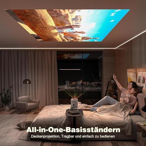 Smart Beamer【Netflix Official & Dolby Audio 】 Autofokus/Trapezkorrektur Beamer WiFi6 Bluetooth Full HD 1080P Video Projektor Heimkino/Outdoor Projector für Handy/PC – Bild 6