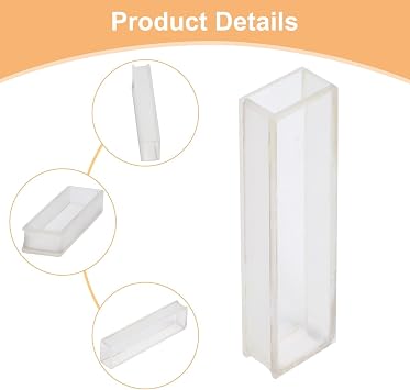 Optical Glass Cuvette For 751/722 Spectrophotometer, 10Mm-50mm Light Path Cell, Neutral Solution Resistant, 2 Clear Sides For Lab Testing, 3.5ml Capacity(5mm)