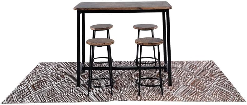 JXK 1/6 Industrial Style American Table and Chairs 3.0 Realistic Sculpture Accessory for Sculpture Enthusiasts, Collectors and Model Builders