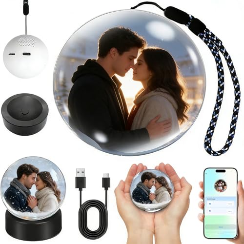 Memory Sphere 2.76 Memory Orb Crystal Ball Video Player Supports WiFi 3D LED Photo & Video Sphere Lamp with Sound Personalised Gifts for Women Girlfriend Valentines Day Birthday Anniversary