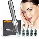 Dr. pen, Wireless Electric Derma pen M8 con 18 cartuchos para suavizar las líneas finas y las...