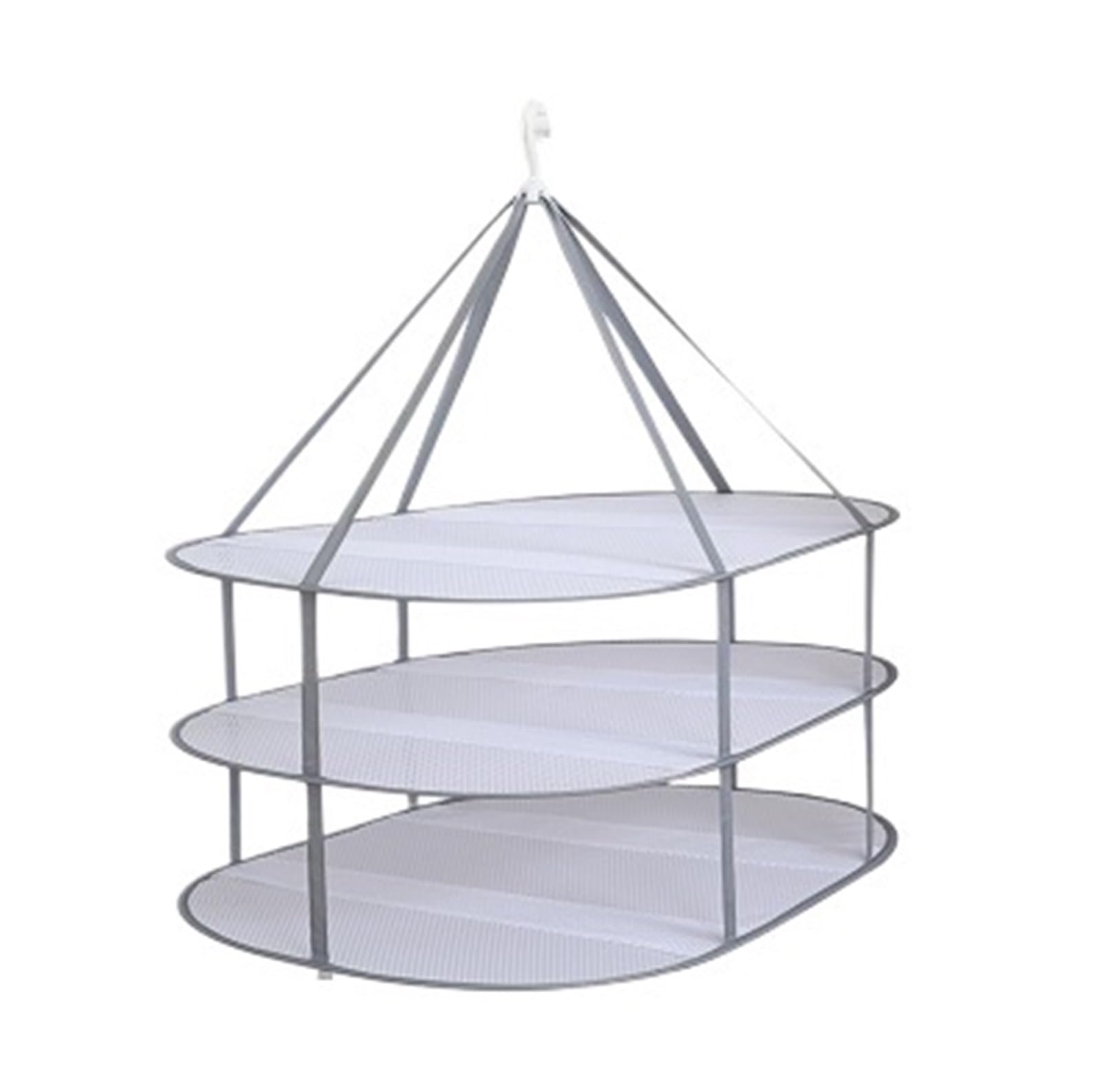 MRKU Folding Laundry Basket Household Storage Drying Net 2/3 Layer Clothes Drying Rack Hanging Clothing Net
