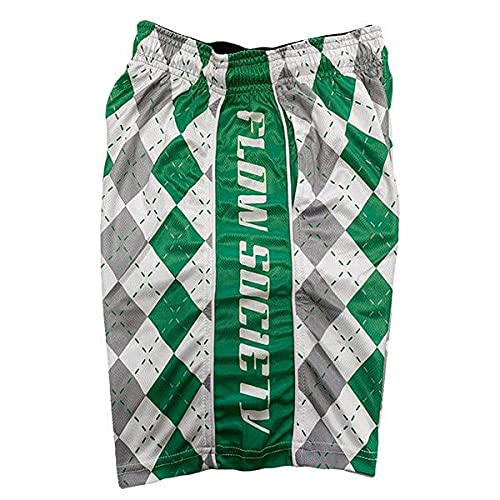 Flow Society Grey & Green Argyle Boys Lacrosse Shorts | Boys LAX Shorts | Lacrosse Shorts for Boys | Kids Athletic Shorts2