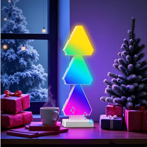 TiooDre RGB tafellamp, gaming tafellamp, verlichting, synchroniseren met muziek, Hue Lightstrip, dimbare lichtbalk met afstandsbediening, kerstdecoratie, nachtlampje, led-licht voor speelkamer, tv, pc