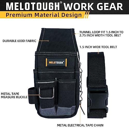 MELOTOUGH Pocket Tool Pouch Tool Belt Pouches with Belt Clip Utility Mini Tool Organizer Pouch for Electrician,Carpenter,Construction,Technician 5 MELOTOUGH Pocket Tool Pouch Tool Belt Pouches with Belt Clip Utility Mini Tool Organizer Pouch for Electrician,Carpenter,Construction,Technician - Image 5
