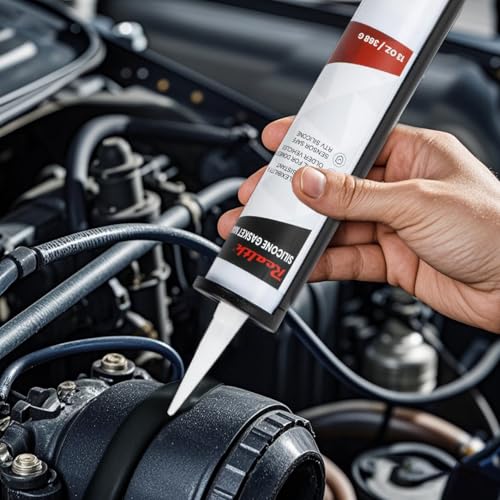 Image of RTV Silicone Gasket Maker Black, High Temperature Gasket Sealer 13 Oz. | High Strength Flange Sealing for Automotive Motorbike Machine Equipment Repairing