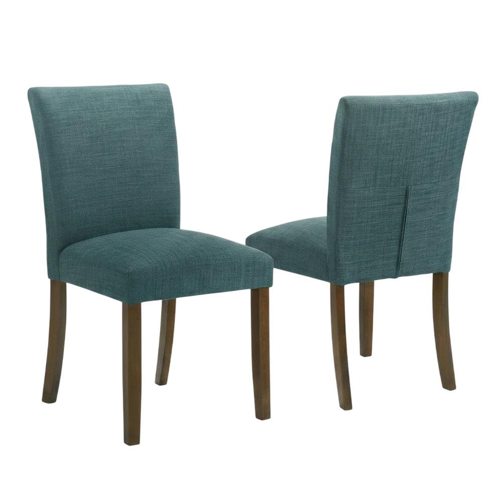 Polyester Upholstered Dining Side Chair Set of by Furnifact – Upholstered, Blue, Pack of 2