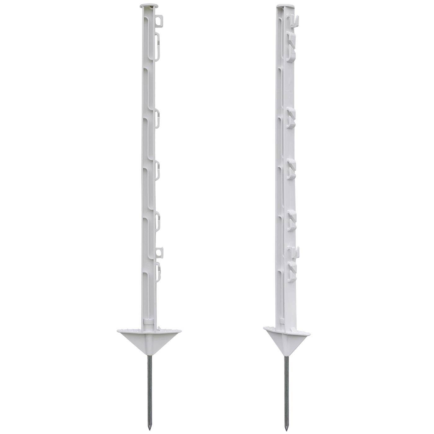 VOSS.farming 20 pz. Pali in plastica, recinzioni elettriche, Lunghezza 74 cm, Colore Bianco