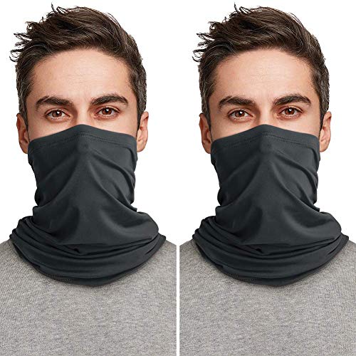 2 pcs Unisex Face Mask UV Protection Neck Gaiter Multi Scarf Bandanas Balaclava Cool Lightweight Breathable