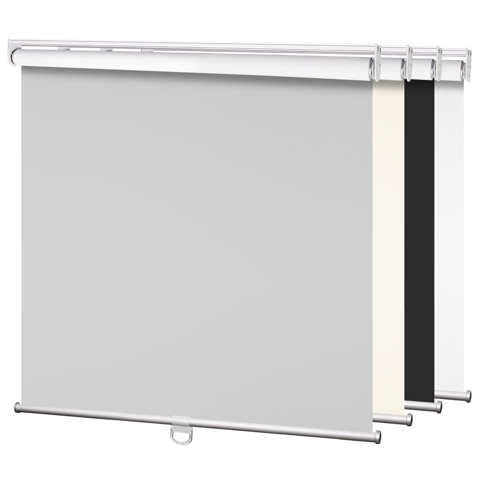 100% Blackout Shades for Windows, Window Blinds Cordless with Thermal Insulated, UV Protection Fabric. Roller Window Shades for Home and Office. 20" W x 72" L, Gray