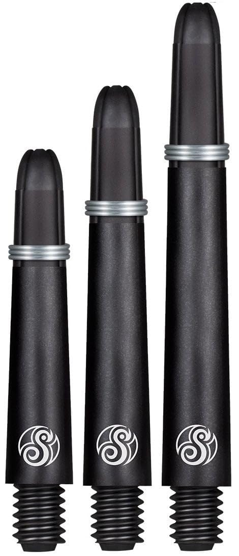 Shot Dart Shafts Koi Carbon with Spring Ring, High-Quality Dart Shafts, Stable and Long Durable (Medium, Black)