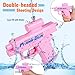 Mealivos Prank Water Gun, Prank Two-Way Water Gun, Pranks Battle Waters Guns Fight, Novelty Game for Parties & Summer Fun (Pink)