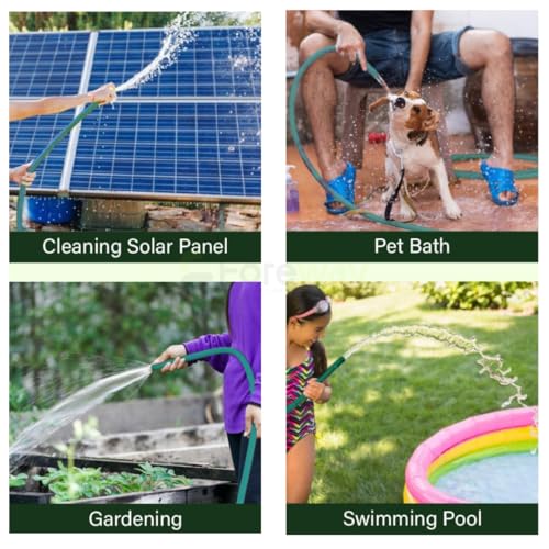 Image of 15 Meter 0.5 inch Heavy Duty 3 Layered Braided PVC Garden Hose Pipe with 8 Mode Spray Gun, Tap Adapter & 3 Clamps, Water Pipe for Garden, Car Washing, Garden Pipe for Home