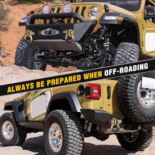 Image of Nilight 2 Pack 3 /4 inch D-Ring Shackle with 7 /8 inch Screw Pin 41,887lbs Break Strength, Heavy Duty Off Road Recovery Shackle with Isolators Washers for Use with Tow Strap, Winch, Off-Road Truck Vehicle