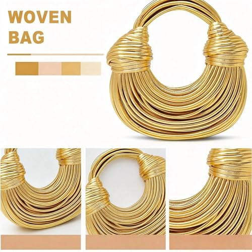 Bolso Clutch para mujer dorado para fiesta miniatura 7