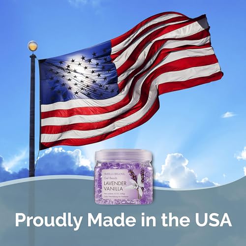 SMELLS BEGONE Odor Eliminator Gel Beads - 12 oz, Pack of 2 - Eliminates Odor in Bathrooms, Cars, Boats, RVs & Pet Areas - Air Freshener - Made with Essential Oils - Lavender Vanilla Scent - Image 5