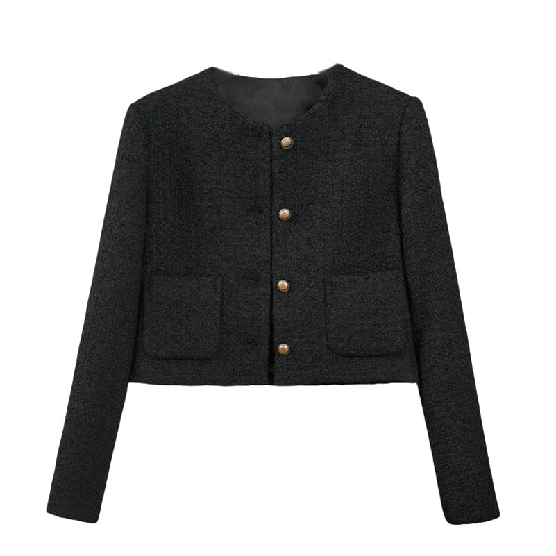 Veste courte en tweed pour femme ajustée : l'élégance contre le froid