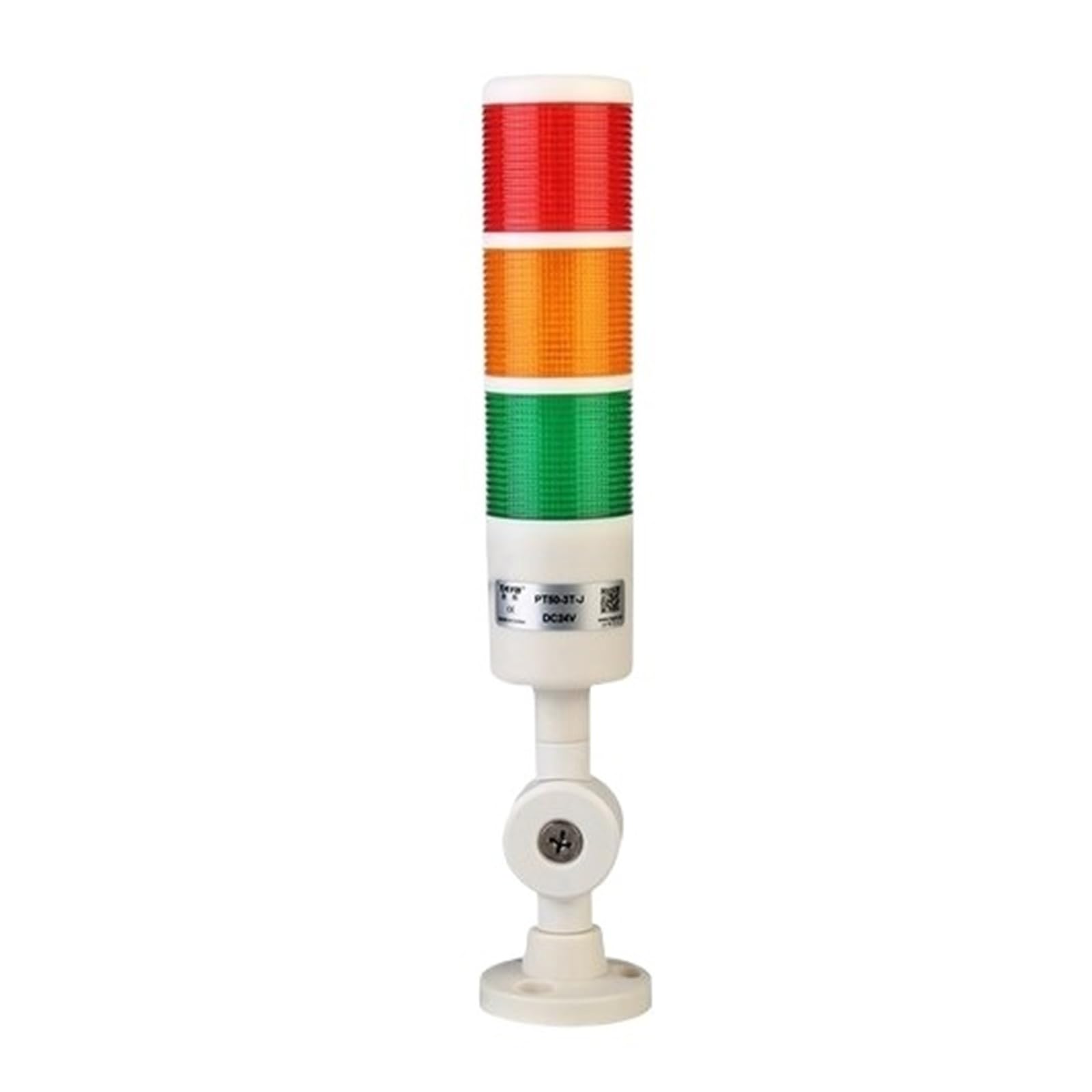 Industrial Multilayer Stack Light LED Signal Tower Alarm Caution Light for Machinery Black/White Foldable Buzzer Indicater Lamp(24V fold White)