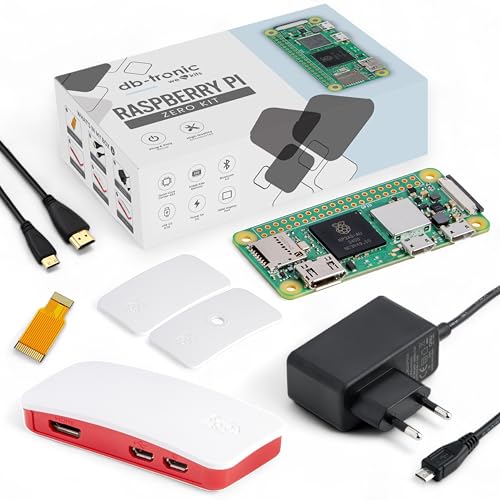 Raspberry Pi Zero 2 W Starter-Set | Offizielles Gehäuse mit 3 Abdeckungen | Netzteil 13W | Mini...