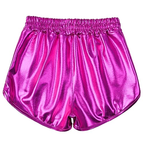 Image of Perfashion Girls Metallic Shorts Sparkly Shiny Hot Pants Gold /Silver /Pink Outfit