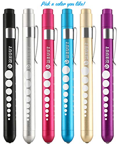 2 Pack Pen Lights with 4 Batteries - Nurse Led Medical Penlight with Pupil Gauge for Nursing Students Doctors EMT Trauma - Thumbnail 6