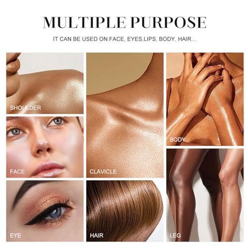 4 in 1 Highlighting Augen und Wangenpalette,Reise Make up Palette mit Shimmer, Eyeshadow und Highlighter Makeup,Multifunktionales Make up Set,Paletten Linie für Frauen,Langanhaltend,Strahlend