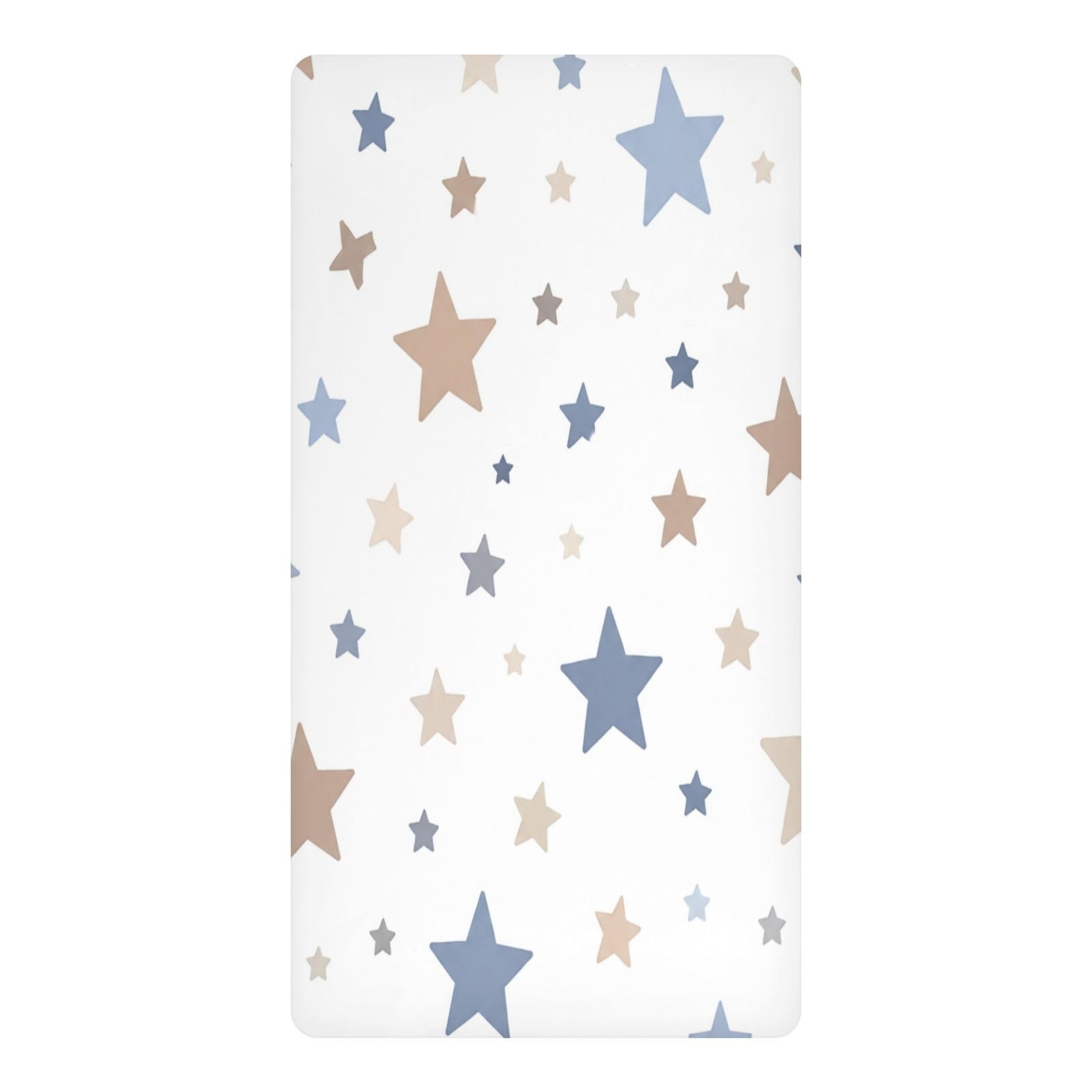 BOESI Star Pattern Waterproof Crib Sheet,Fitted Mattress Protector