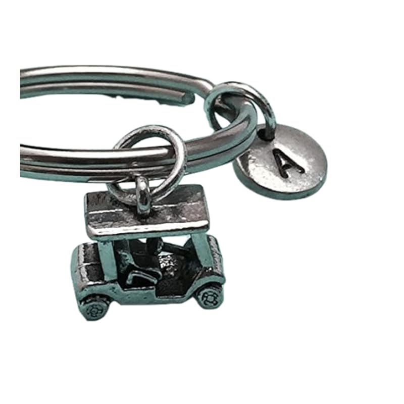 Golf cart keychain, golf cart charm, sports keychain