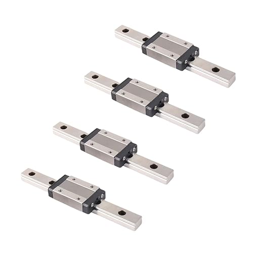 Riel lineal MGN9 de 5.906 in, 5.91 pulgadas, 4 unidades de riel deslizante de movimiento lineal en miniatura MGN9 + 4 unidades MGN9H de 0.354 in,