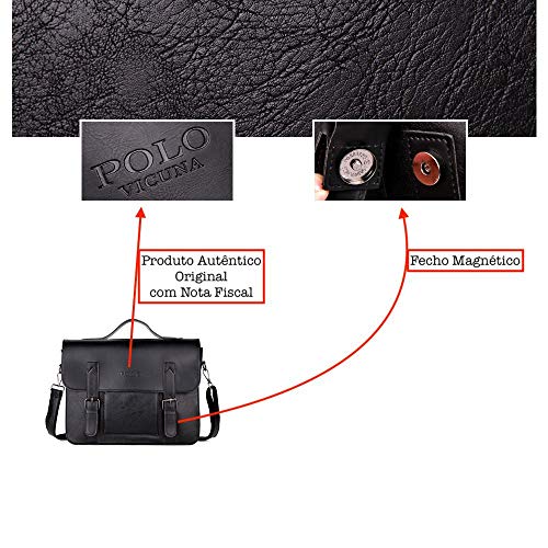 Pasta Masculina Executiva Luxo de Couro PU Premium