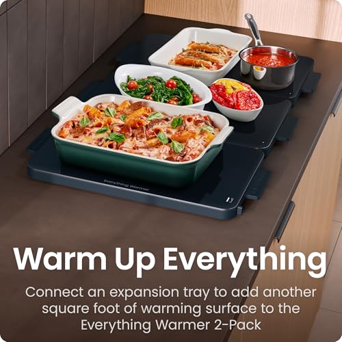 Image of Chefman Everything Warmer Expansion Tray, 10 inch x 16 inch Electric Warming Tray, Requires Primary Panel for Use (Sold Separately), One Secondary Panel Included