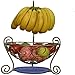 JTKDL Fruit Basket avec Banana Hanger - Tronc Ferme Rustique Fruit Bowl avec Bananier Hangar légumes et Fruits Bol avec Banana Stand Support Amovible Fruit Countertop Centerpiece (Color : Gold)