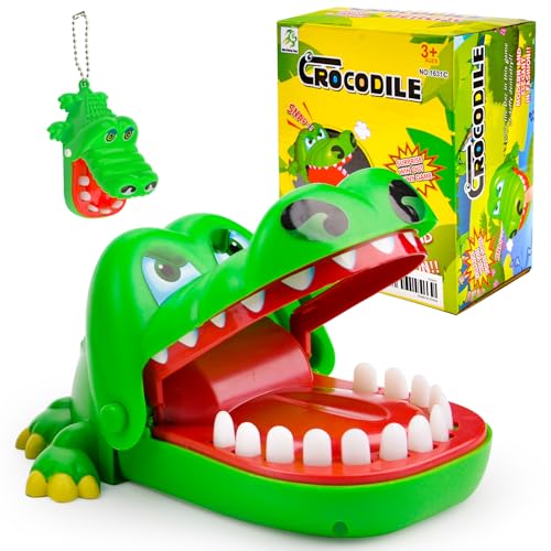 Krokodil Spiel Zähne, 2 Stück Croco Doc Spielzeug Set, Crocodile Zähne Teste Dein Glück, Kinder Mädchen Jungen Geschicklichkeitsspiel für Familien, Party