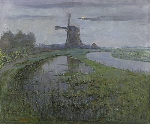 Poster Mondrian moulin d'Oostzijdse pour habiller un grand mur vide