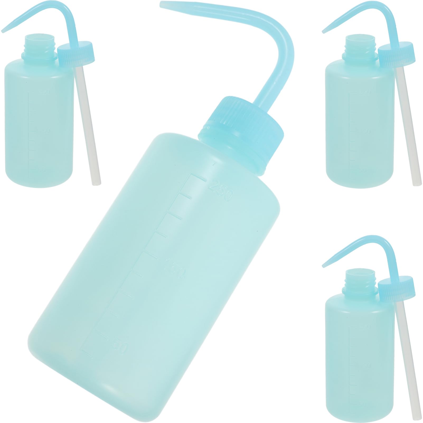 LIFKOME 4Pcs Narrow Mouth Washing Bottle Wash Bottles with Bendable Spouts for Precise Control for Laboratory Use and Everyday Applications