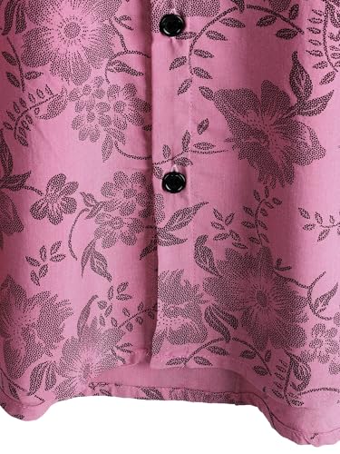 Image of JOTOOK Mens Hawaiian Shirt Short Sleeve Button Down Tropical Shirts Casual Floral Summer Beach Shirt