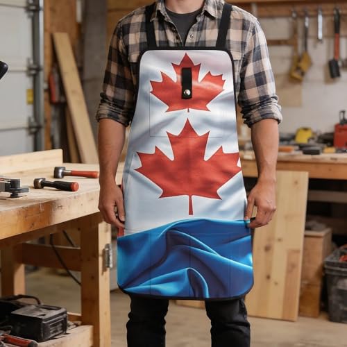 Delantal Retro Canadá Unisex Ajustable para Trabajo miniatura 5