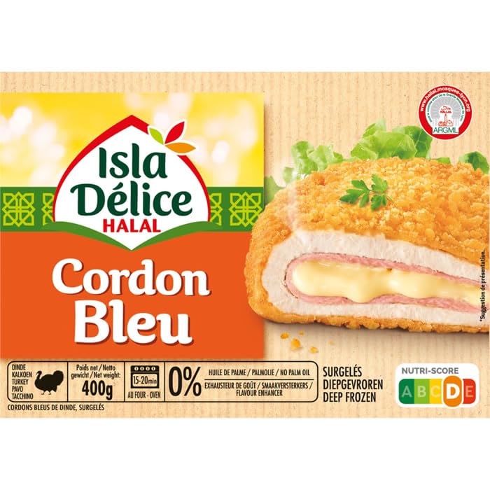 ISLA DELICE Cordons bleus de dinde halal 400 g