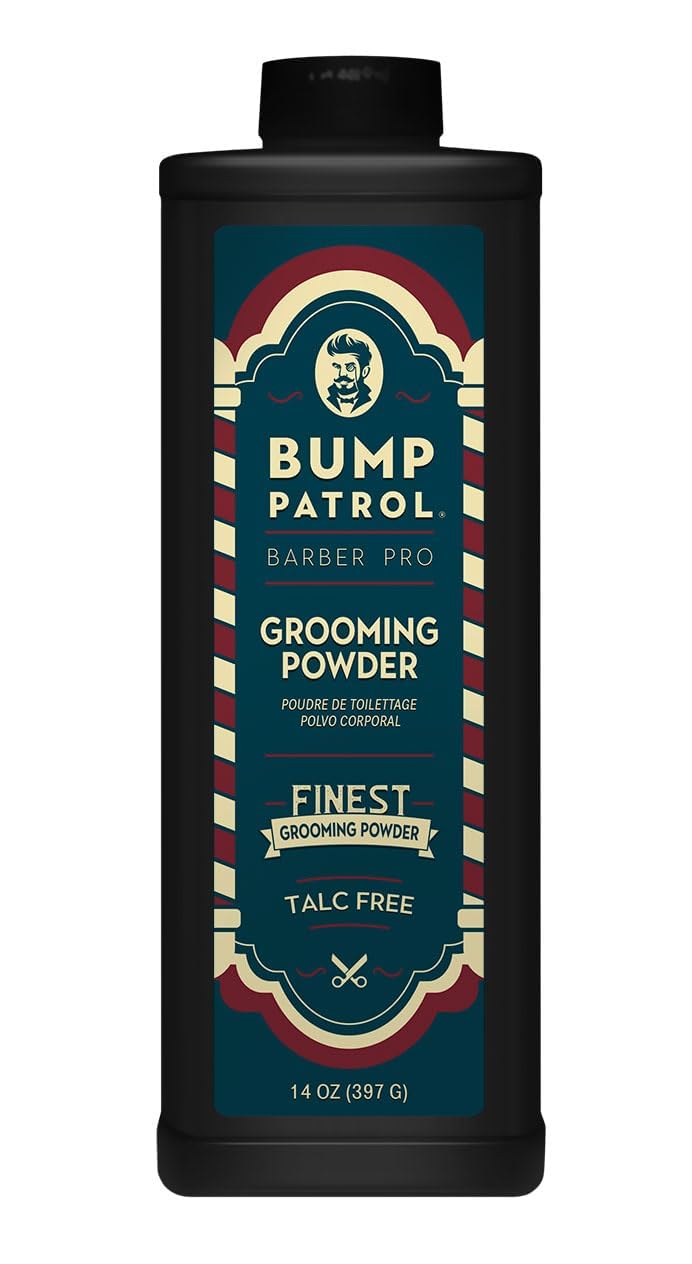 Bump Patrol Pro Talc Free Grooming Powder for Hair & Body - 14 oz 14 Ounce (Pack of 1)