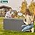 YITAHOME 80-Gallon Waterproof Resin Outdoor Storage Box, Lockable Storage Container for Outdoor Furniture, Cushion Storage, Pool Accessories, Garden Tools and Sporting Gear, Taupe