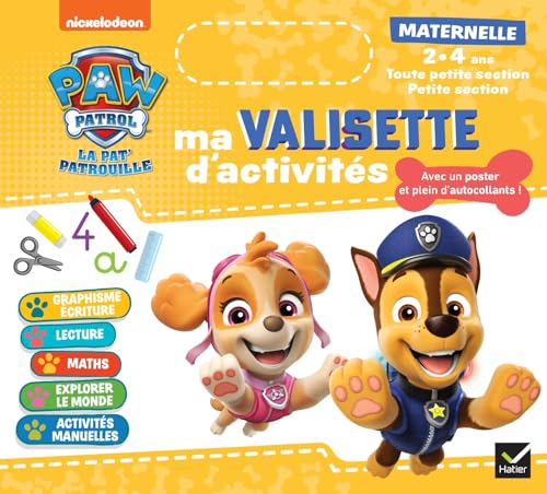 Ma valisette d'activités Maternelle TPS et PS Pat'Patrouille - 2-3 ans: Pour apprendre en s'amusant