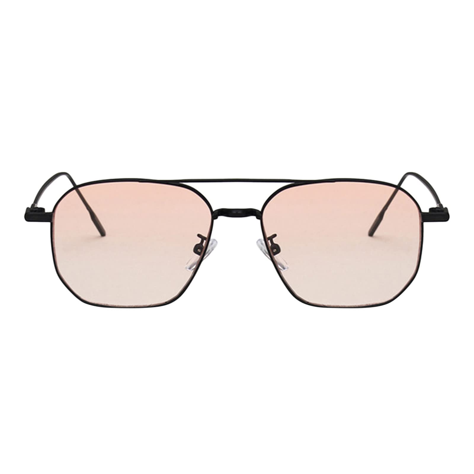 Retro Oversized Irregular Polarized Sun Glasses For Women Men Vintage Shades Light Womens Fashion (Pink, One Size)