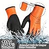 Schwer 2 Pairs 100% Waterproof Winter Work Gloves, ANSI A2 Cut Resistant Freezer Gloves for Outdoor Cold Weather Keep Hands Warm, Thermal Insulated Gloves for Shoveling Snow, Ice Fishing, L