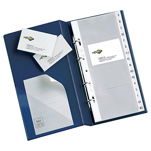 Portabiglietti da visita Visita MC30 Sei Rota 3 anelli, 320 biglietti blu 16,5x28cm 57093107