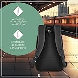 Travelite Handgepäck Rucksack mit gepoltertem Laptopfach, Laptop Rucksack 13 Zoll, KICK OFF, Tagesrucksack für Urlaub und Sport, 40 cm, 17 Liter